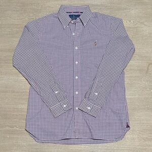 Ralph Lauren Men's Plaid Shirt - Red, Blue and White